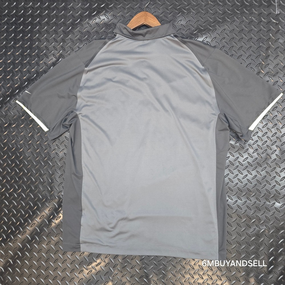 Nike Golf Tour Performance Dri-FIT Polo Shirt Grey Neon Yellow 620079-021 XL - Picture 4 of 13